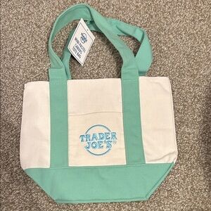 Mint Green Canvas Tote Bag